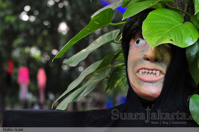 Pesta Kostum Horor di Jakarta Halloween Festival 2014 di Taman Krida Loka, Senayan, Jakarta. (Foto: Fajrul Islam/Suarajakarta)