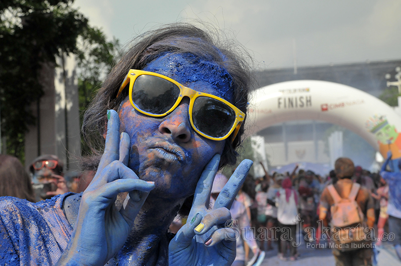 Happy 5K Jakarta Color Run Kembali Digelar di Parkir Timur Senayan, Jakarta. (Foto: Fajrul Islam/SuaraJakarta)