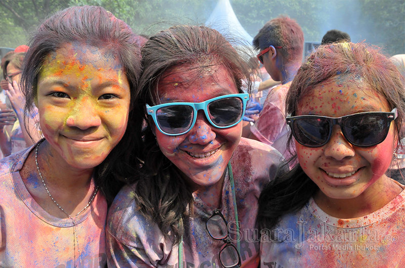 Happy 5K Jakarta Color Run Kembali Digelar di Parkir Timur Senayan, Jakarta. (Foto: Fajrul Islam/SuaraJakarta)